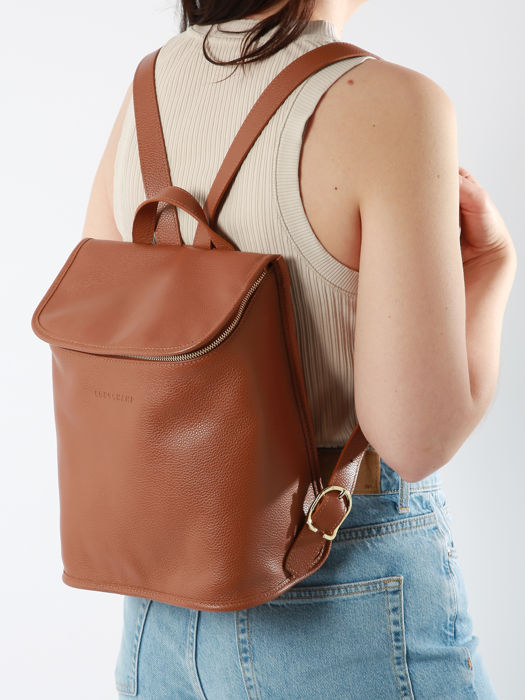Longchamp Le foulonné Rugzak Bruin