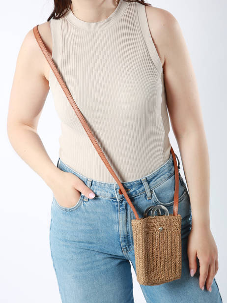 Cross Body Tas L'atelier Du Crochet Le voyage en panier Beige l'atelier du crochet AM776 ander zicht 1