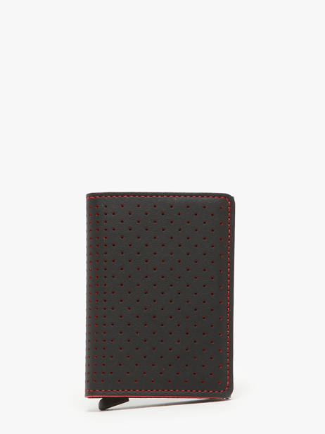 Kaarthouder Leder Secrid Zwart perforated SPF