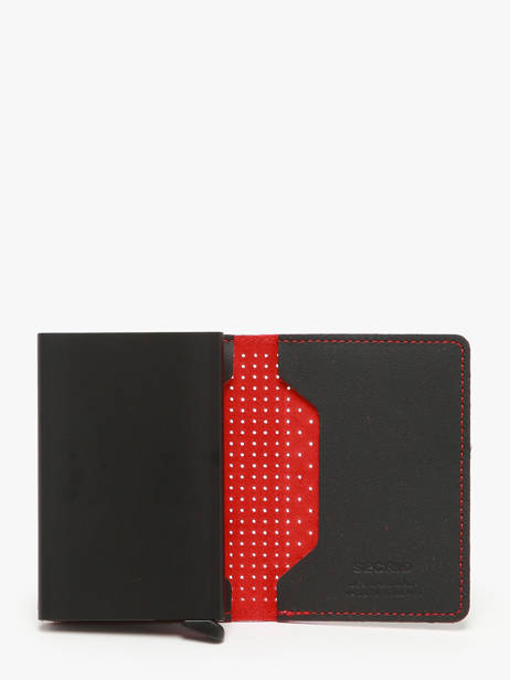 Kaarthouder Leder Secrid Zwart perforated SPF ander zicht 1