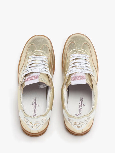 Sneakers Risy Uit Leder Semerdjian Goud women RISYA135 ander zicht 4