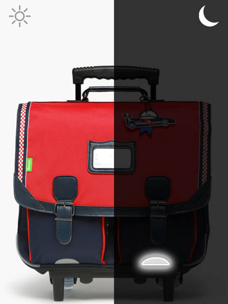 Boekentas Op Wieltjes 2 Compartimenten Tann's Rood les fantaisies g 43125 ander zicht 6
