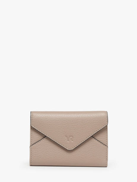 Portefeuille Leder Yves renard Beige enveloppe 29223