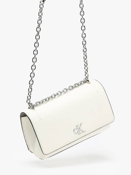 Cross Body Tas Minimal Mono Gerecycleerd Polyester Calvin klein jeans Wit minimal mono K612233 ander zicht 2