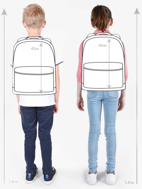 Rugzak 2 Compartimenten Kipling Roze back to school KI5213 ander zicht 1