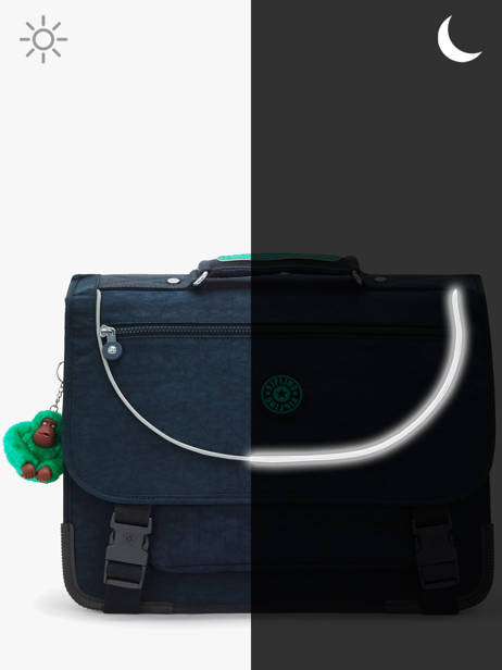 Boekentas 2 Compartimenten Kipling Blauw back to school K12074 ander zicht 7