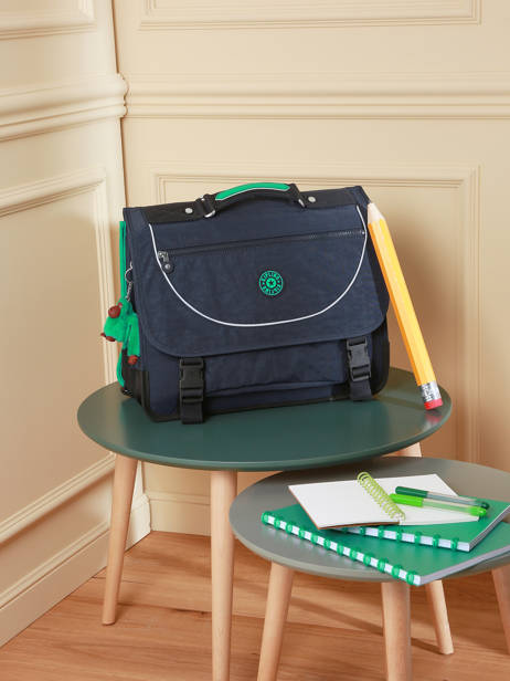 Boekentas 2 Compartimenten Kipling Blauw back to school K12074 ander zicht 6