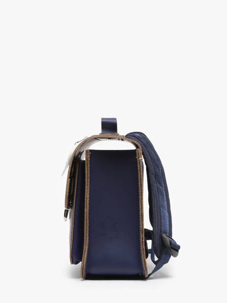 Boekentas Teddy Leder Own stuff Blauw preschool 14TEDDY ander zicht 2