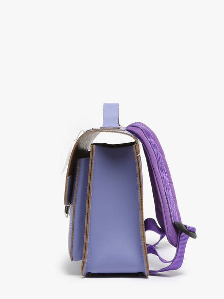 Boekentas Flowers Leder Own stuff Violet preschool 14FLOW ander zicht 2
