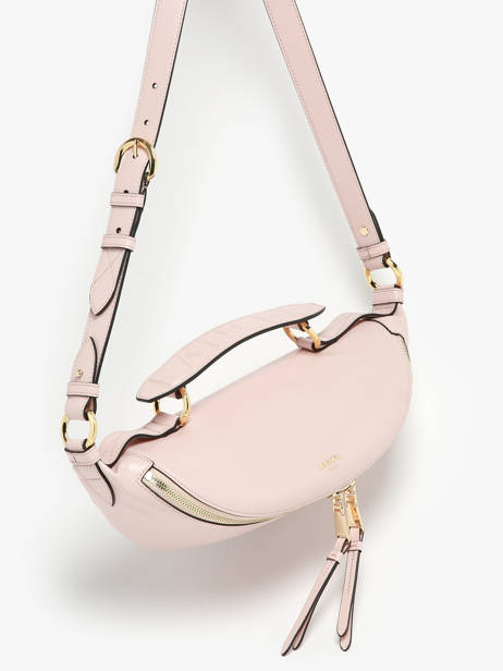 Cross Body Tas S Origami Leder Lancel Roze origami A12527 ander zicht 2