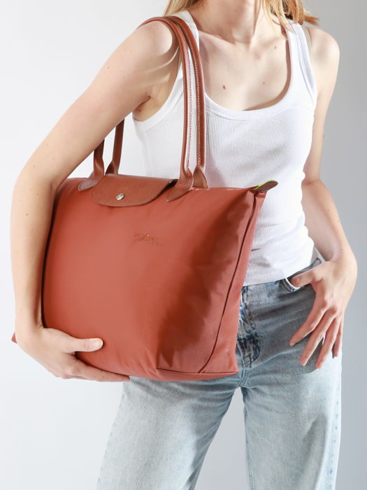 Longchamp Le pliage green Schoudertas Bruin