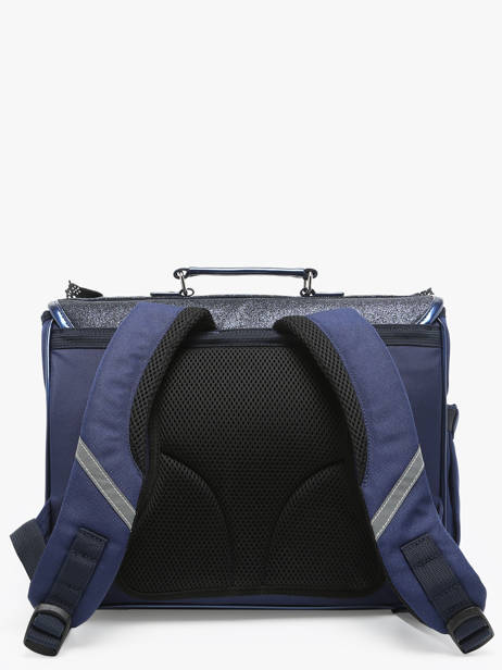 Rugzak 2 Compartimenten Caramel et cie Blauw boheme FI ander zicht 4