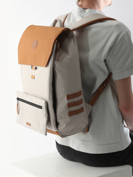 Rugzak City Medium Cabaia Beige city M ander zicht 1