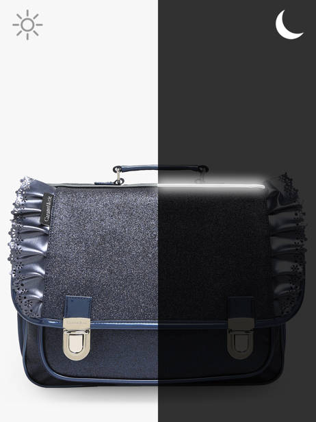 Rugzak 2 Compartimenten Caramel et cie Blauw boheme FI ander zicht 5