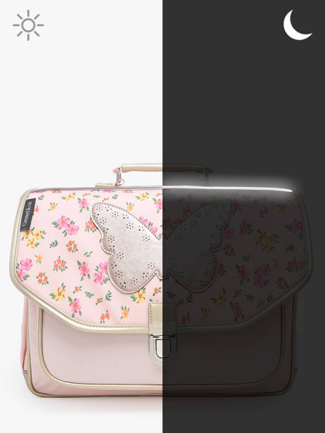 Boekentas 2 Compartimenten Caramel et cie Roze boheme FI ander zicht 5