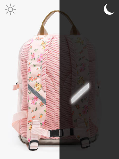 Rugzak 1 Compartiment Caramel et cie Roze boheme FI ander zicht 5