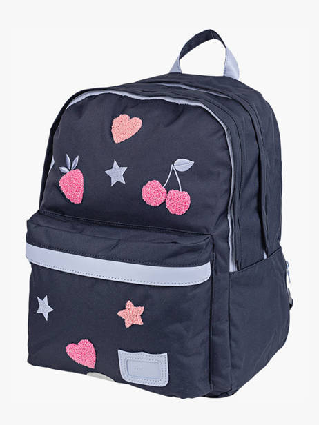 Rugzak 2 Compartimenten Tann's Blauw les fantaisies f 62249 ander zicht 2