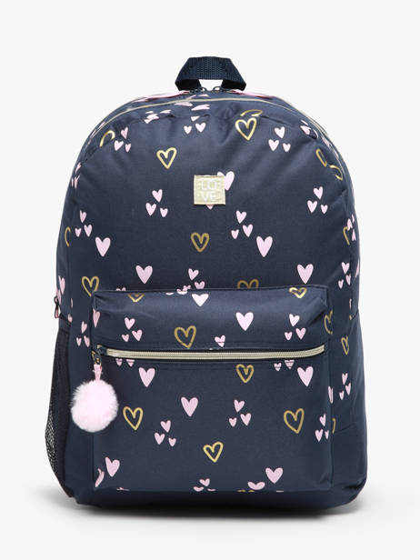 Pennenzak 1 Compartiment Milky kiss Blauw heart of gold 4416