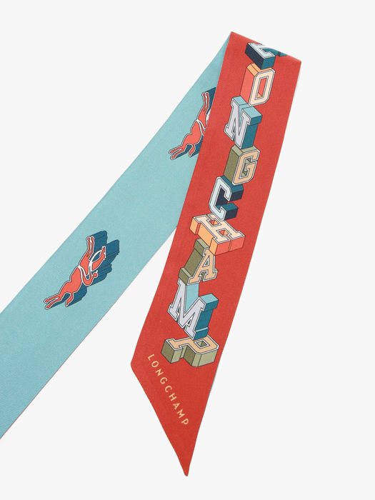 Longchamp Soie unie Foulard Bruin