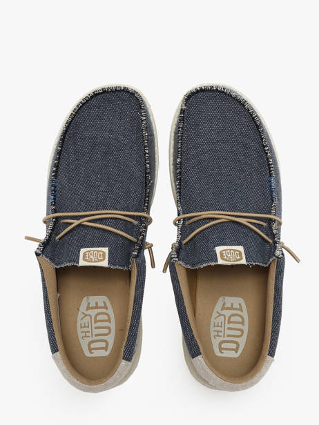Mocassins Wally Coastline Jute Hey dude Blauw men 40952 ander zicht 4