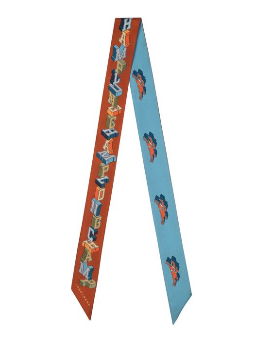 Longchamp Soie unie Foulard Bruin