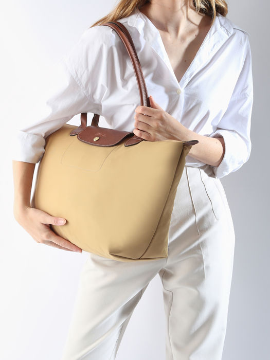 Longchamp Le pliage original Schoudertas Geel