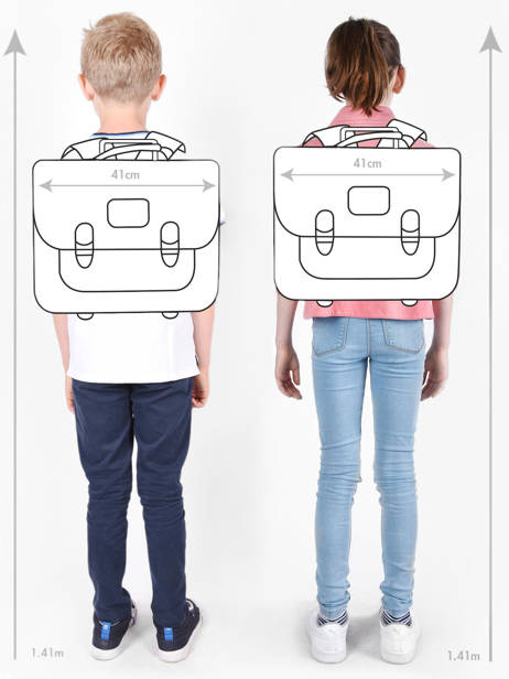 Boekentas Op Wieltjes 2 Compartimenten Pokemon Blauw energie electrique 23KK203R ander zicht 1