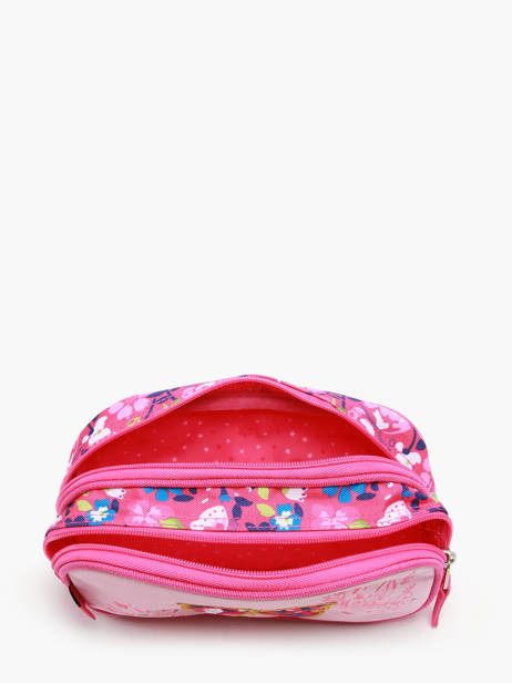 Pennenzak 2 Compartimenten Snowball Roze butterfly 46411 ander zicht 1