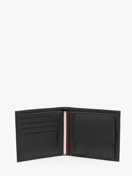 Portefeuille Leder Tommy hilfiger Zwart th plaque AM12515 ander zicht 1