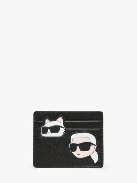Kaarthouder Leder Karl lagerfeld Zwart k ikonic 2.0 245W3216