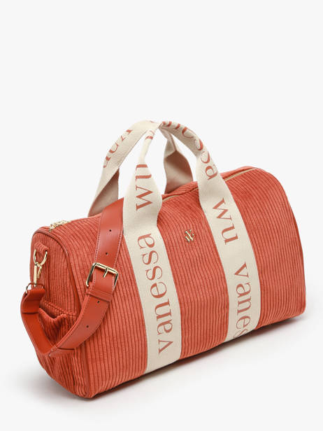 Schoudertas A4 Formaat Velours Vanessa wu Oranje velours MA0085 ander zicht 2