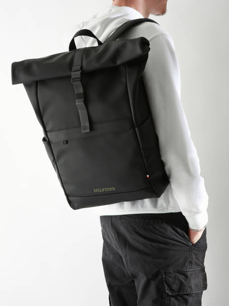 Rugzak Tommy hilfiger Zwart th monotype AM12499 ander zicht 1