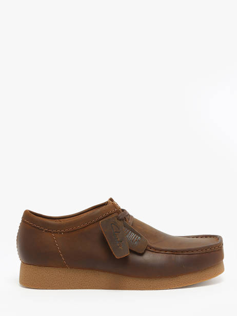 Derby Veterschoenen Wallabee Uit Leder Clarks Bruin men 26172819