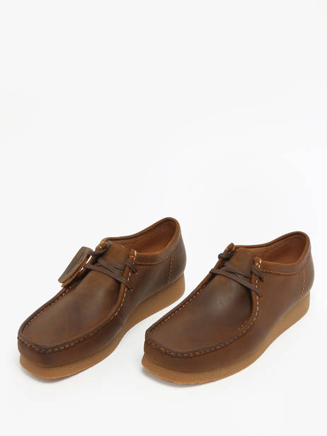 Derby Veterschoenen Wallabee Uit Leder Clarks Bruin men 26172819 ander zicht 1