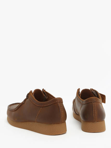 Derby Veterschoenen Wallabee Uit Leder Clarks Bruin men 26172819 ander zicht 2