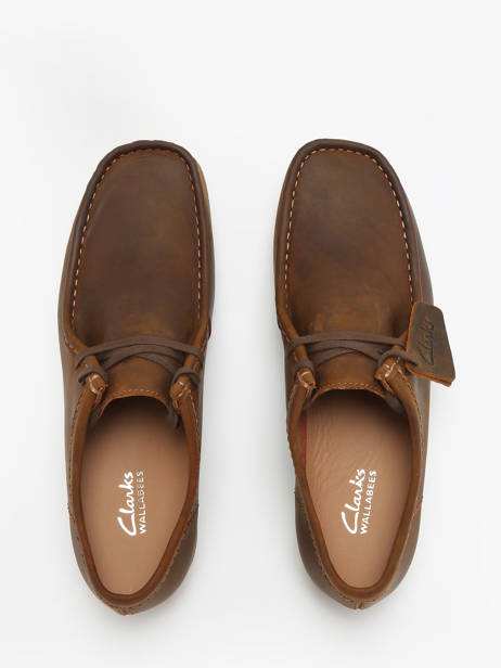 Derby Veterschoenen Wallabee Uit Leder Clarks Bruin men 26172819 ander zicht 3