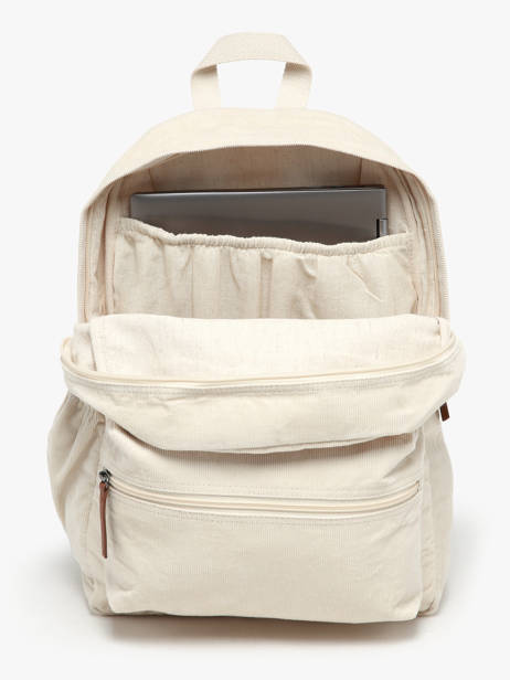 Rugzak 1 Compartiment Basilic pepper Beige delhi BDEH01 ander zicht 3