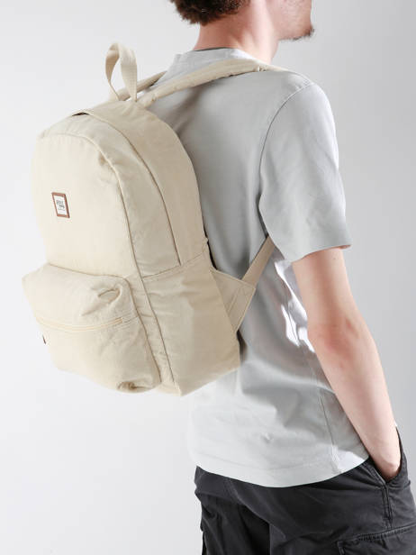 Rugzak 1 Compartiment Basilic pepper Beige delhi BDEH01 ander zicht 1