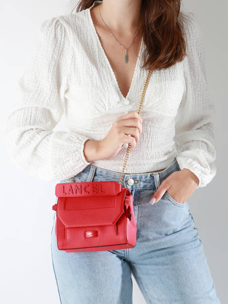 Handtas S Ninon Leder Lancel Rood ninon A09221 ander zicht 1