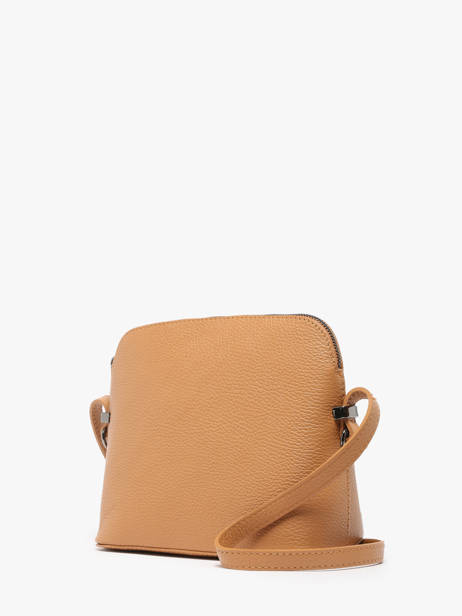 Cross Body Tas Caviar Leder Milano Bruin caviar CA240614 ander zicht 2