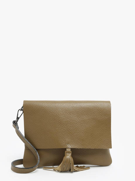 Cross Body Tas Caviar Leder Milano Groen caviar CA22112