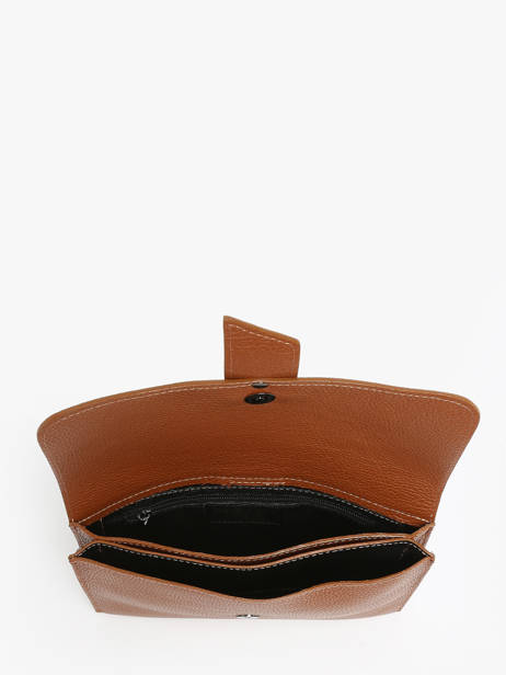 Cross Body Tas Caviar Leder Milano Bruin caviar CA240610 ander zicht 3