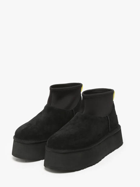 Boots Met Platformzool Classic Mini Dipper Uit Leder Ugg Zwart women 1168170 ander zicht 2