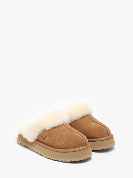 Pantoffels Disquette Met Platformzool Uit Leder Ugg Beige women 1122550 ander zicht 2
