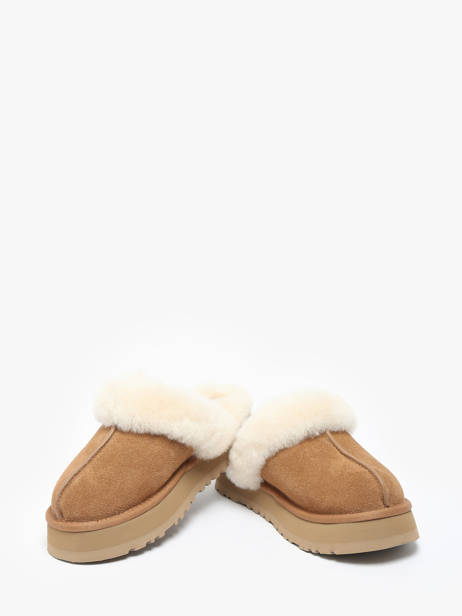 Pantoffels Disquette Met Platformzool Uit Leder Ugg Beige women 1122550 ander zicht 3