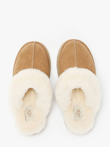 Pantoffels Disquette Met Platformzool Uit Leder Ugg Beige women 1122550 ander zicht 4