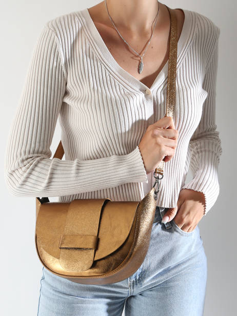Cross Body Tas Nine Leder Milano Goud nine NI24065 ander zicht 1