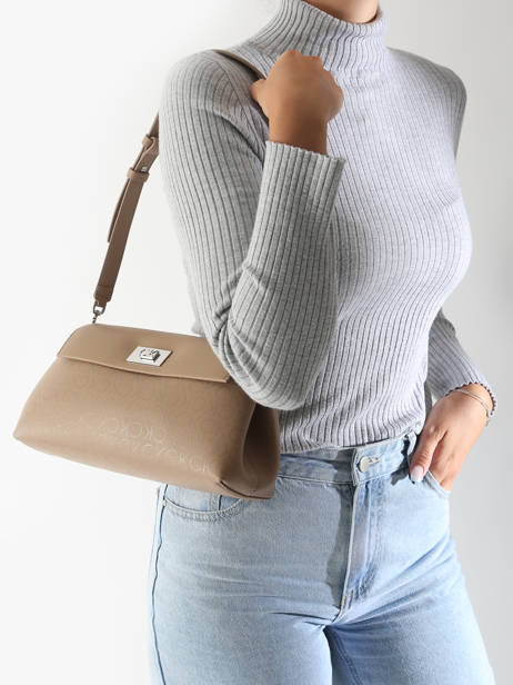 Schoudertas Ck Push Gerecycleerd Polyester Calvin klein jeans Bruin ck push K612143 ander zicht 1