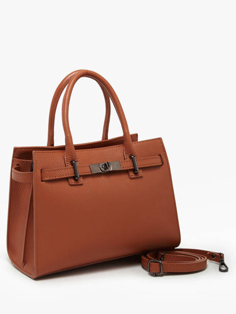 Handtas Caviar Leder Milano Oranje caviar CA24063 ander zicht 2