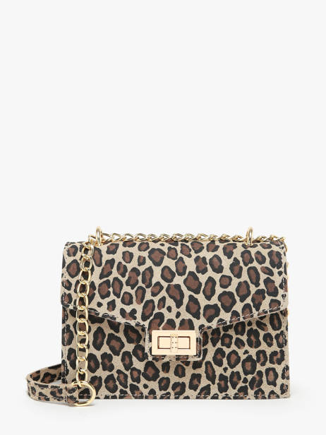 Cross Body Tas Velvet Leopardo Leder Milano Veelkleurig velvet leopardo VL21121